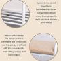 JIAYING Coat Rack Standing Multi-Functional Coat Rack,Industrial Coat Rack Shoe Bench, 3 in 1 Design, Easy Assembly, for Clothes Hat Scarf Hanger Bag Umbrella Shoes (Color : White)
