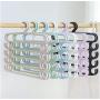 5pcs Random Color Simple Useful Multi Layer Clothes Hanger Holder Space Saving Wardrobe Organizer Pants Towel Tie Scarf Storage Rack