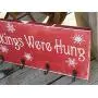 Stockings Sign - The Stockings Were Hung - Snowflake Sign - Christmas Stocking Hanger - Rustic Christmas Sign - Holiday Wall Decor - Art