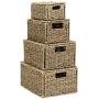 Best Choice Products Woven Seagrass Multi-Purpose Storage Boxes Baskets for Home Decor, Organization w/Lids, Set of 4, Natural Best Choice Products Woven Seagrass Multi-Purpose Storage Boxes Baskets for Home Decor, Organization w/Lids, Set of 4, Natural