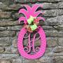 Hot Pink Pineapple Monogram Lime PinkSummer Door Hanger Summer Wreaths Double Door Monogram Pineapple Pink Lime Welcome Decor Hot Pink Lime Home Decor Birthday Gift Dorm Decor Housewarming Gift