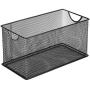MyGift Set of 3 Black Metal Mesh CD Storage Boxes