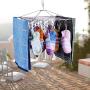 Sock Drying Racks Laundry Drip Hanger Rectangle with 30pcs Pegs Indoor Outdoor Clothesline Hanging Dryer Clothespins Drying Baby Clothes, Towels, Underwear, Lingerie (stainless steel sock dryer rack)