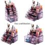 Readaeer Makeup Cosmetics Organizer Storage Display Boxes with 12 Drawers (Purple)