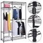 48&quotx18&quotx71" Closet Organizer Garment Rack Portable Clothes Hanger Home Shelf