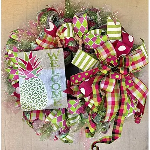 Pineapple Welcome Wreath Everyday Summer Beach Wreath Decor Welcome Door Hanger Farmhouse Decor Burlap Bowtique Pineapple Welcome Wreath Everyday Summer Beach Wreath Decor Welcome Door Hanger Farmhouse Decor Burlap Bowtique