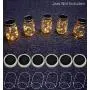 Mason Jar Solar Lids Lights,6-Pack 30 LEDs Fairy Fireflies String Lights Lids Insert(6 Hangers Included, Jars Not Included), Fits Regular Mouth Mason Jars,Patio Garden Decor Solar outdoor Laterns