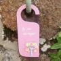 Hand painted and decorated plywood door hanger