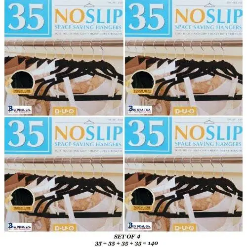 Home & Loft Space Saving Soft Velvet Non-Slip Suit Clothes Hangers (140 Pack) Home & Loft Space Saving Soft Velvet Non-Slip Suit Clothes Hangers (140 Pack)