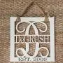 Last Name Door Hanging Year Established - Family Monogram Door Hanger - Wood Square Door Hanger - Wedding Gift - Housewarming Gift Last Name Door Hanging Year Established - Family Monogram Door Hanger - Wood Square Door Hanger - Wedding Gift - Housewarming Gift