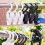 KABB Laundry Hooks Clip, 4.3 Inches Super Strong Plastic Swivel Hanging Curtain Clothes Pins, for Beach/Lounge Chairs - Keep Your Towel, Hangers from Blowing Away, White+Black