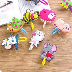 ViewHuge 5 PCS Cartoon Animal Suction Cup Sucker Hooks Hanger for Bathroom Kitchen Shower Cloth Towel