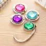 LingStar 1Pcs Portable Foldable Folding Crystal Alloy Purse Handbag Hook Hanger Bag Holder Deep Green