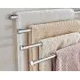 Bekith 16 inch Wall-Mounted Stainless Steel Swivel Bars Bathroom Towel Rack Hanger Holder Organizer (4-Arm)