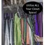 Drapery Pull Rod - The Original 36-62" Universal Telescoping Drapery Pull Rod and Adjustable Curtain Wand for Easier Opening and Back Doubles as a Clothes Hook Hanger for Closet Storage Organization