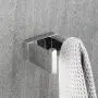 Durafe 2 Pack Towel Coat Hook SUS304 Square Hook Towel Hanger for Bathroom Wall Mounted Polished Chrome