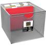Neat Life Mesh Office File Organizer Storage Boxes with Side Hanging Rails ? Silver (2 Pack)