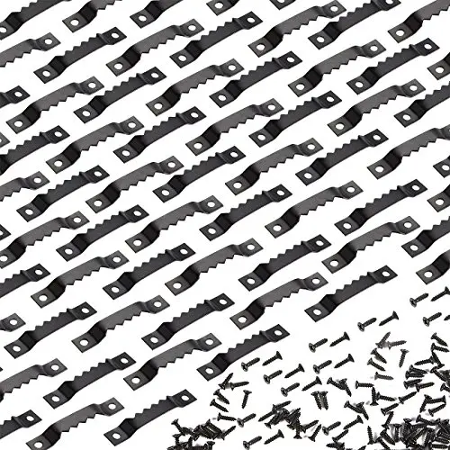 Sawtooth Hangers - 200-Pack Sawtooth Picture Hangers Frame Hanging Kit Double Hole with Screws for Wall Mounting Home Decoration, Black, 1.625 inches Sawtooth Hangers - 200-Pack Sawtooth Picture Hangers Frame Hanging Kit Double Hole with Screws for Wall Mounting Home Decoration, Black, 1.625 inches
