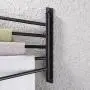 KES Bath Towel Holder Swing Out Towel Bar SUS 304 Stainless Steel Bathroom Hand Towel Rack 5-Bar Folding Arm Swivel Hanger Wall Mount Matte Black, A2102S5-BK