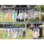 Grey990 Multifunction Folding 29 Clips Hanger Cloth Underwear Socks Drying Rack Home Accessories Pink