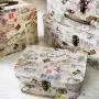 Soul & Lane Decorative Travel-Themed Cardboard Suitcase Boxes (Set of 5, World Traveller) | Travel Nesting Gift Boxes w/Lid for Keepsake Toys Photos Memories Closet Nursery Office