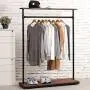 MyGift 60-Inch Rustic Industrial Wood & Pipe Design Freestanding Coat Rack, Retail Garment Display Stand MyGift 60-Inch Rustic Industrial Wood & Pipe Design Freestanding Coat Rack, Retail Garment Display Stand