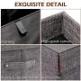 Ranslen Large Decorative Storage Bin with Lid Canvas Fabric Collapsible Storage Boxes Organizer Container with Handle- Grey for Bedroom, Home, Closet, Living Room Ranslen Large Decorative Storage Bin with Lid Canvas Fabric Collapsible Storage Boxes Organizer Container with Handle- Grey for Bedroom, Home, Closet, Living Room