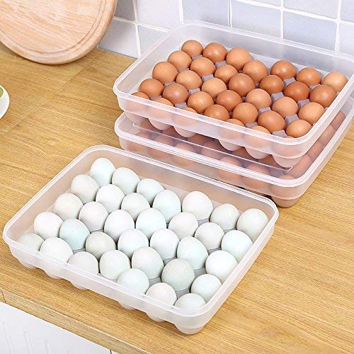 Plastic duck egg storage boxes Japanese-style large boxes kitchen crisper refrigerator egg boxes put egg shelf