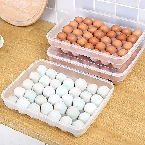 Plastic duck egg storage boxes Japanese-style large boxes kitchen crisper refrigerator egg boxes put egg shelf Plastic duck egg storage boxes Japanese-style large boxes kitchen crisper refrigerator egg boxes put egg shelf