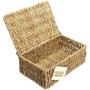 WoodLuv Seagrass Storage Basket with Small Lid