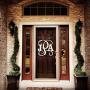 Custom Monogram Letter Wooden Door Hanger Wreath