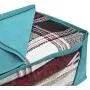 Sorbus Foldable Storage Bag Organizers, Large Clear Window & Carry Handles, Great for Clothes, Blankets, Closets, Bedrooms, and More (3-Pack, Aqua)