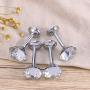 LIOOBO 4Pcs Diamond Wall Hook Wall Mounted Hanger Hooks for Coat hat Clothes