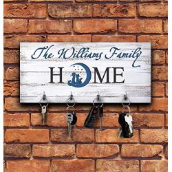 Cat Wall Mounted Key Holder, Personalized Key Rack, Wooden Decorative Key Hanger, Family Key Organizer with Hooks, Custom Wedding Housewarming Anniversary Gift