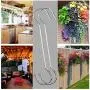 DINGEE 12 inch 6 Pack Extra Large S Hooks Heavy Duty Rubber end ,Plant Hanging Hooks Long S Shaped Extension Hooks,Metal Hanging S Hooks for Plants,Patio,Indoor Outdoor,Closet,Bikes,