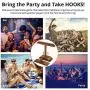 Ring Toss Game, Ring Toss with Shot Ladder, Fun Hook and Ring Game, Handmade Wooden Interactive Game for Home, Party, Brown