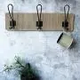 CVHOMEDECO. Country Distressed Entryway Wooden Hook Wall Mount or Door Hanger Clothes Coat Hooks Towel Hat Scarf Bags Rack with Triple Metal Iron Hooks. Light Walnut Color, 15-3/4 X 5-3/4 X 1-1/2 Inch CVHOMEDECO. Country Distressed Entryway Wooden Hook Wall Mount or Door Hanger Clothes Coat Hooks Towel Hat Scarf Bags Rack with Triple Metal Iron Hooks. Light Walnut Color, 15-3/4 X 5-3/4 X 1-1/2 Inch