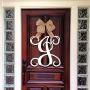 Custom Monogram SINGLE Letter Wooden Door Hanger Wreath