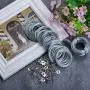 Favourde Picture Hanging Kit D-Ring Picture Hangers 25-Pieces Heavy Duty with Screws, 200 Feet Picture Hanging Wire, Supports up to 30 lbs