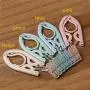 SuperSWK Pack of 4 Plastic Portable Foldable Travel Non Slip Grooves Clothes Hangers Hook Rack with 8 Hanger Clips for Scarves Suits Trousers Pants Shirts (Pink, Blue, Beige, Green) SuperSWK Pack of 4 Plastic Portable Foldable Travel Non Slip Grooves Clothes Hangers Hook Rack with 8 Hanger Clips for Scarves Suits Trousers Pants Shirts (Pink, Blue, Beige, Green)