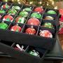 [Red Christmas Ornament Storage Boxes With Dividers] - (Holds 48 Ornaments up to 3 Inches in Diameter) | Acid-Free Removable Trays with Separators | Clear Window to Easily See Storage Bags Contents