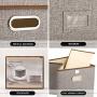 Large File Boxes with Lid [4-Pack] Filing Boxes Large Collapsible Linen Fabric Filing Storage Bin Organizer Decorative,Letter Legal Size,Gray,Office(15&quotL x 12.2&quotW x 10.75&quotH)