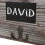 Cxjff Wall Coat Rack Clothes Hat Hanger Holder Hooks Wood Words Retro Style, Gray, 83x3x13CM (Color : Gray, Size : 4 Pieces)