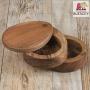 Rusticity Wooden Spice Boxes Salt and Pepper Storage - Kitchen or Dining Table Spice and Herb Container |Two Compartments for Salt, Spices, Herbs, Seasoning & More|Mango Wood|Handmade|(6x4in)