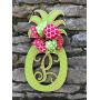 Hot Pink Pineapple Monogram Lime PinkSummer Door Hanger Summer Wreaths Double Door Monogram Pineapple Pink Lime Welcome Decor Hot Pink Lime Home Decor Birthday Gift Dorm Decor Housewarming Gift