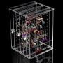 Orgrimmar Acrylic Jewelry Storage Boxes Earring Display Stand Organizer Holder with 3 Vertical Drawer (Transparent)