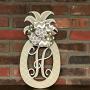 Beige Pineapple Monogram Door Hanger Summer Pineapple Decor Monogram Pineapple Tan Welcome Decor Khaki Pineapple Door Hanger Monogram Wedding Gift Double Door Hangers Mothers Day Gift Birthday