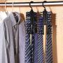 HJYPYJ Magic Clothes Hangers Organizer, Multi-Layer Deformable Magic Clothes Hanger, Abs Large Capacity, Space Saving Hangers/Black / 6 pcs
