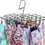 Drying Racks & Nets - Windproof Laundry Socks Hanger Collapsible Stainless Steel Hanging Rack 35 Clothespins Drying Racks - Collapsable Laundry Rack S7 Cloth Hanger Dryer Dry Large Nets Laundry