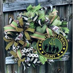 Army wreath| Military wreath |Camouflage Army wreath| Army decorative Wreath| Army door hanger | Army decor| Free Shipping |Hard Working Mom